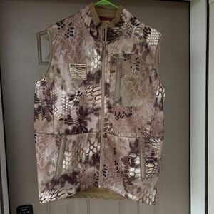 Kryptek Dalibor Vest Highlander Medium Fleece Lined EUC Mens Camouflage Hunting